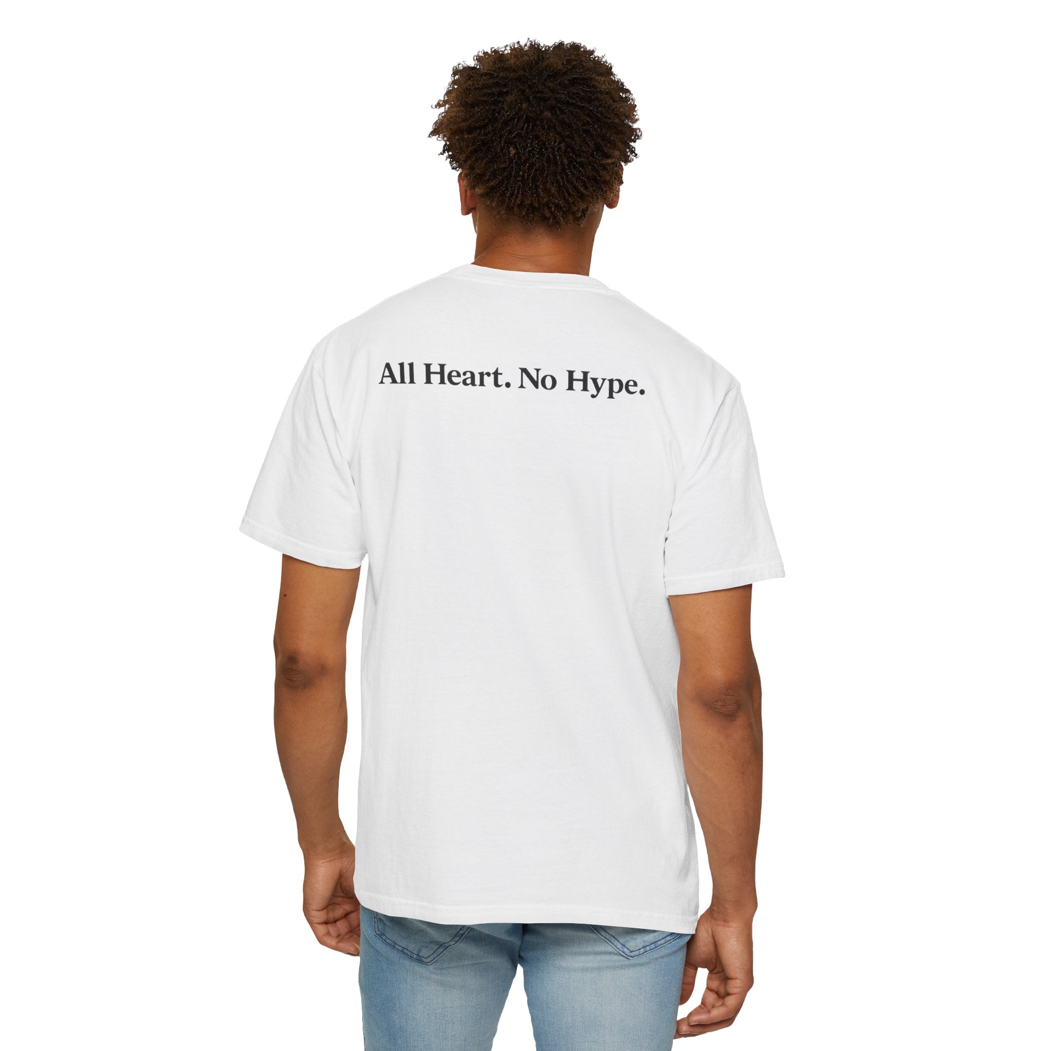 Breaux Ave “All Heart. No Hype.” Essential Tee — Sand / Bone