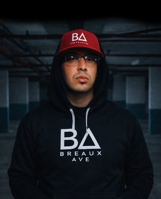 Breaux Ave “All Heart. No Hype.” Black Multi-Color Hoodie