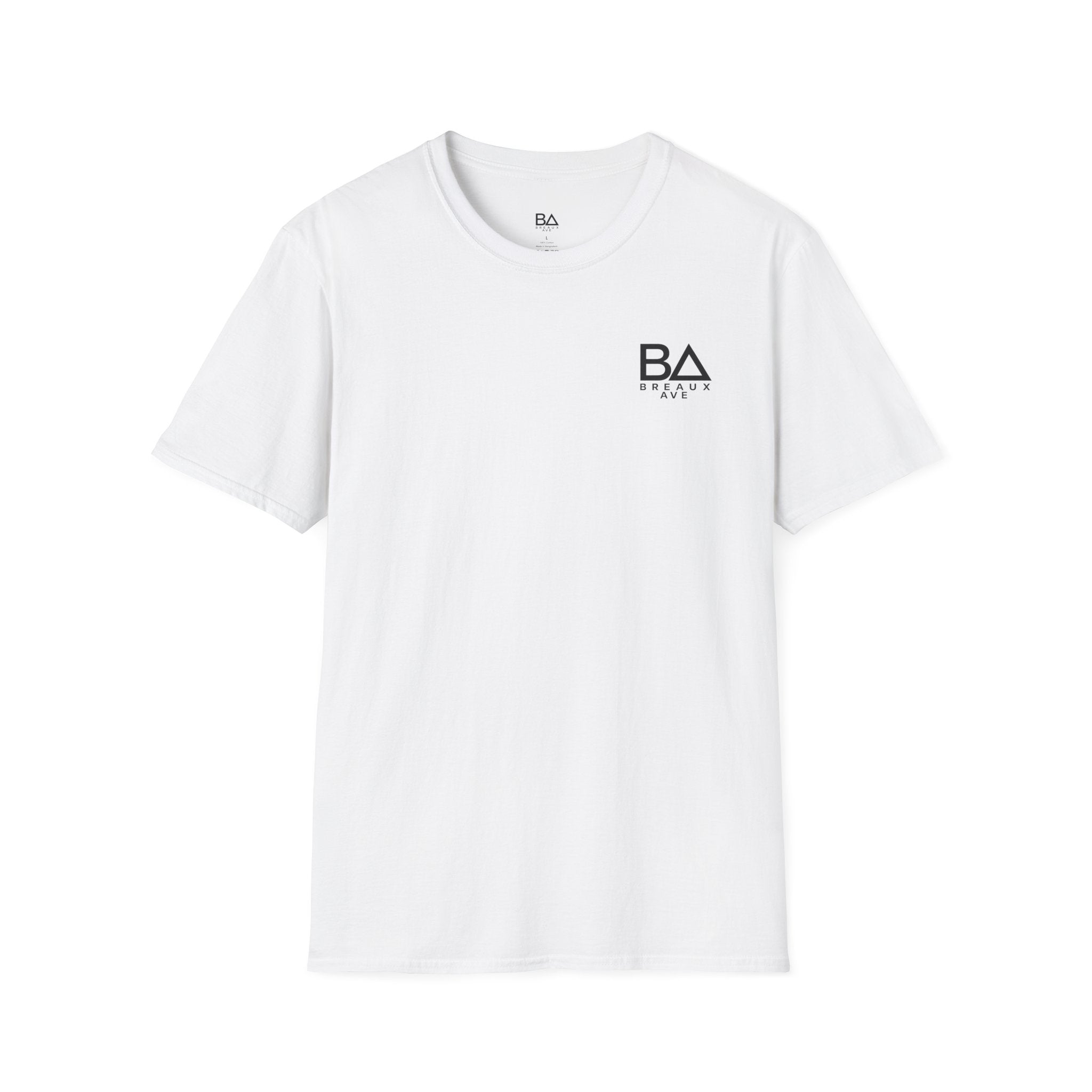 Minimalist 'All Heart. No Hype.' T-Shirt — Small BA Chest Logo