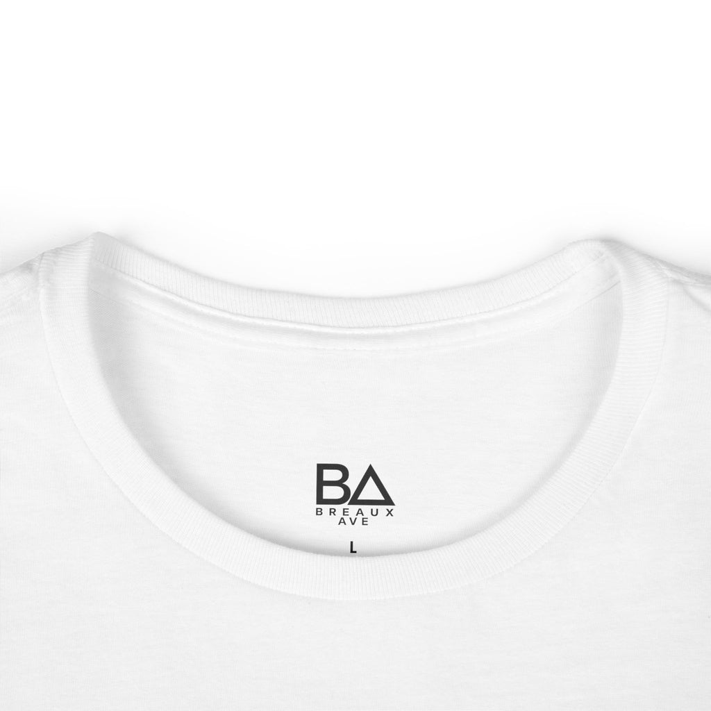 Women's Tee — Minimal 'BA' Logo Front & "All Heart. No Hype." Back