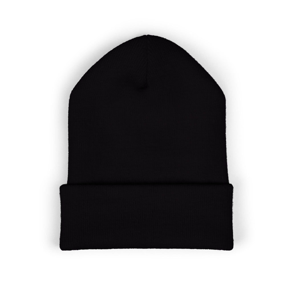 Breaux Ave Black Unisex Cuffed Beanie