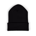 Breaux Ave Black Unisex Cuffed Beanie