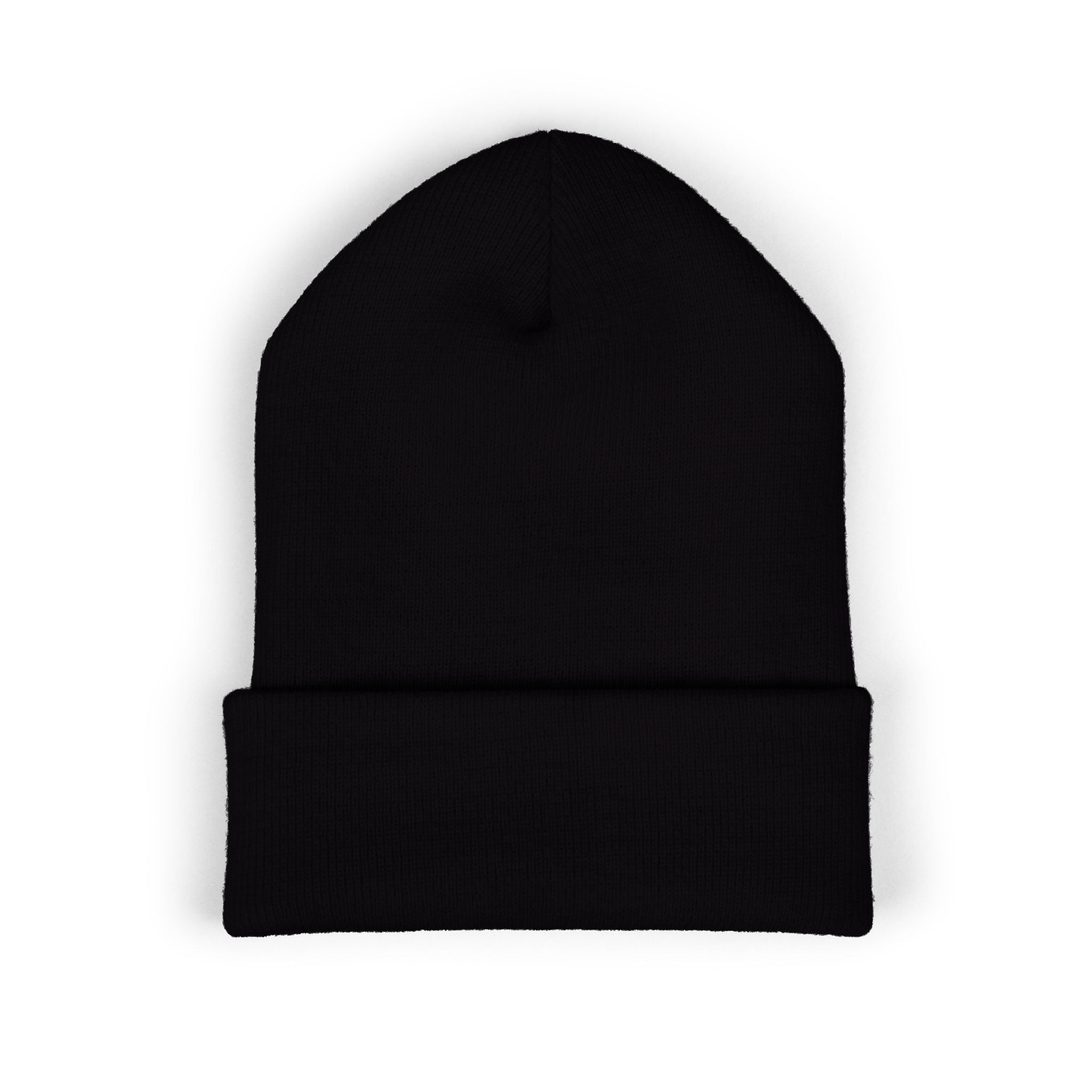 Breaux Ave Black Unisex Cuffed Beanie