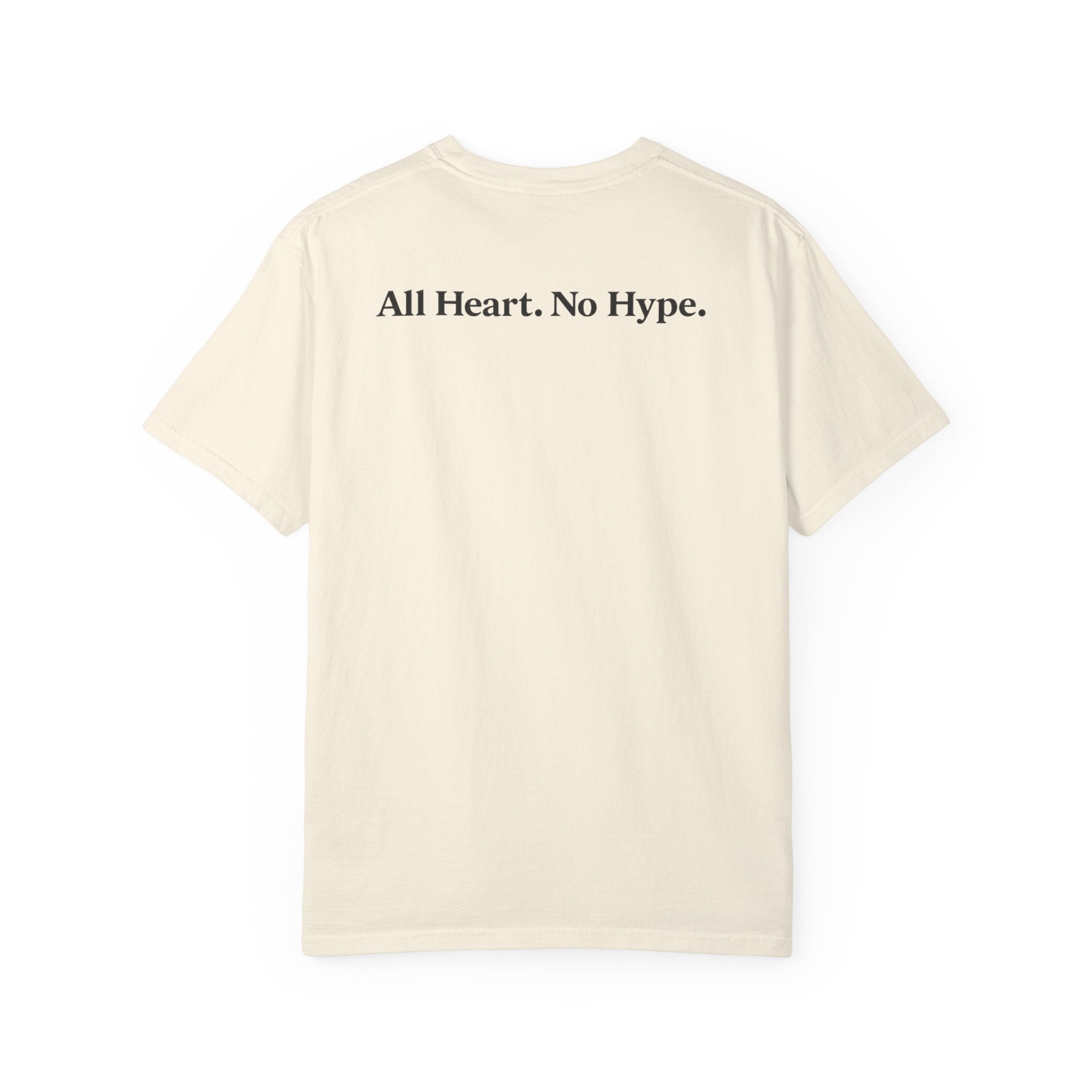 Breaux Ave “All Heart. No Hype.” Essential Tee — Sand / Bone