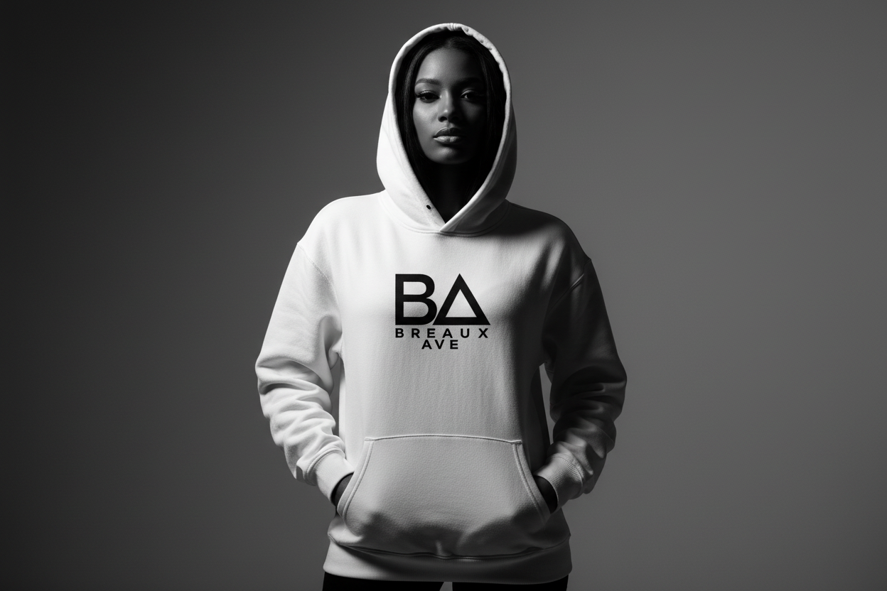 BREAUX AVE White Hoodie